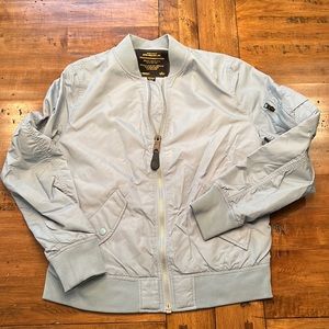 Alpha Industries baby blue bomber jacket size M